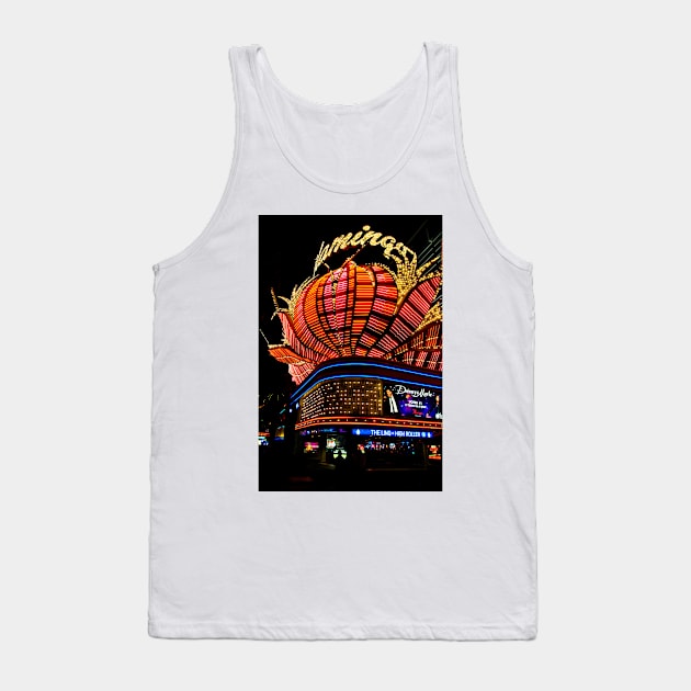 Flamingo Hotel Neon Signs Las Vegas America Tank Top by AndyEvansPhotos